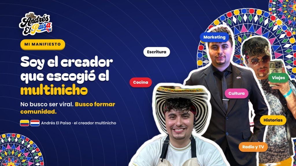 Andrés El Paisa, el creador multinicho, en tres de sus nichos: cocina, marketing y viajes